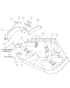 44 Inch Mulch Attachment Diagram and Parts List for 59A30009150  Cub Cadet Lawn Tractor